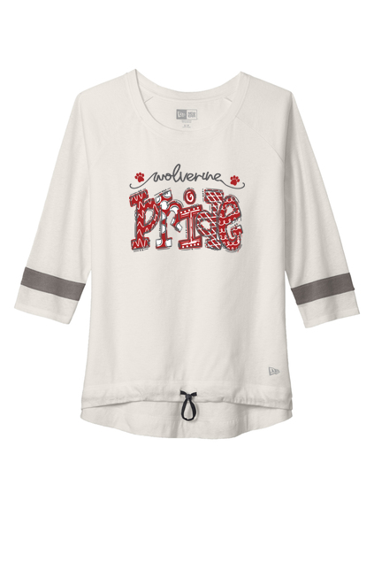 New Era  Women's Tri-Blend 3/4-Sleeve Tee LNEA136