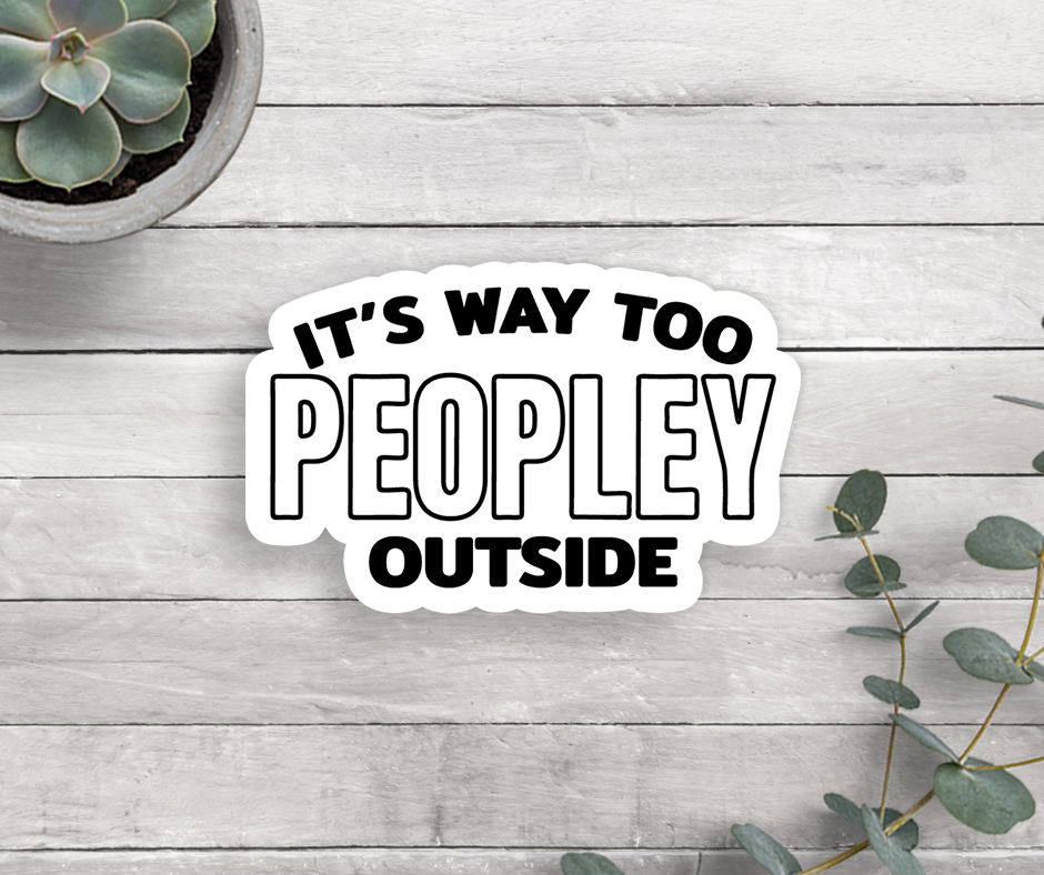 Peopley Outside Vinyl Sticker