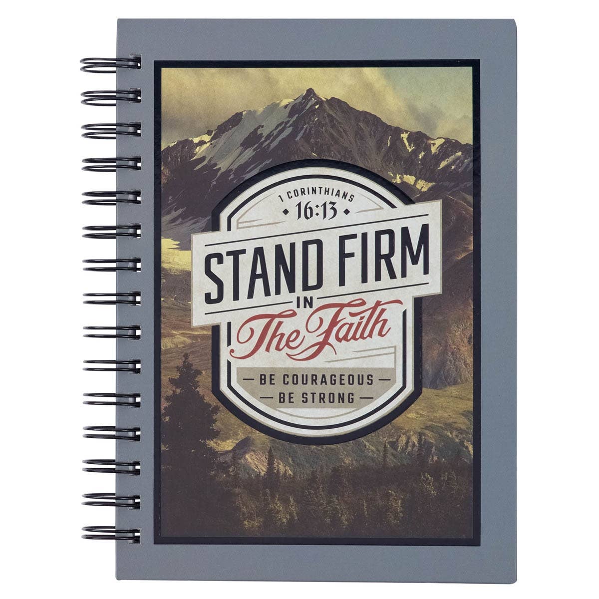 Journal Wirebound Gray Stand Firm 1 Cor. 16:13