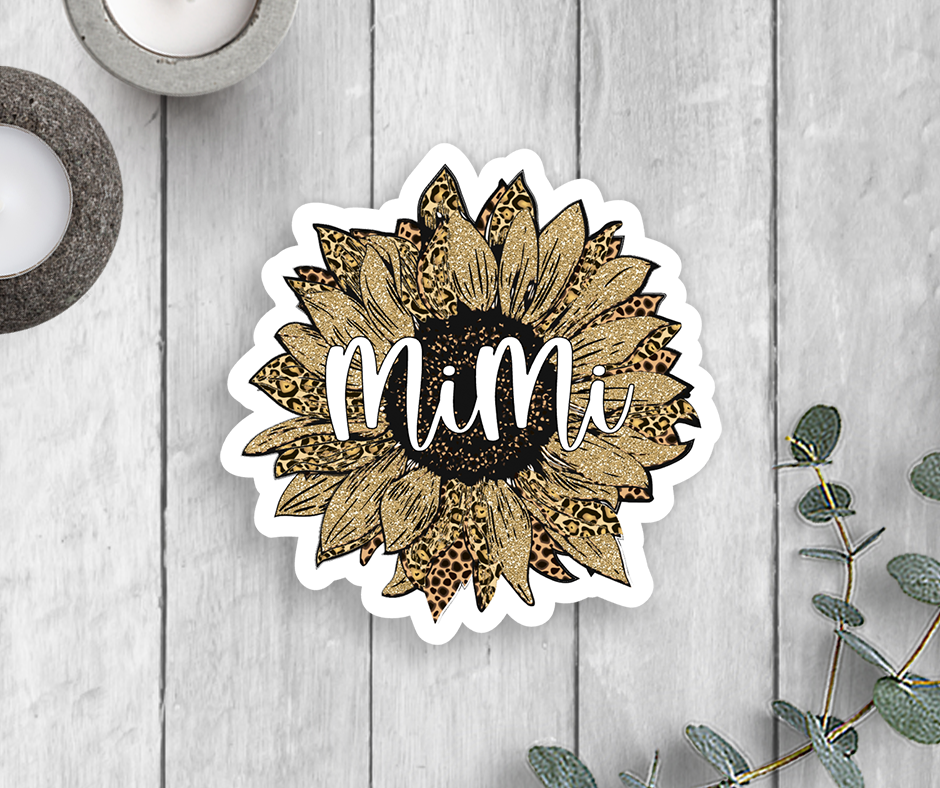 Mimi Sunflower Vinyl Sticker