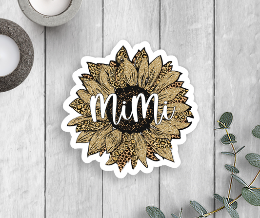 Mimi Sunflower Vinyl Sticker