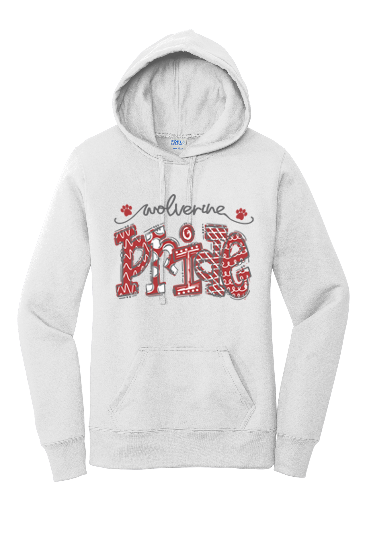 Wolverine Pride Women's Core Fleece Pullover Hooded Sweatshirt LPC78H