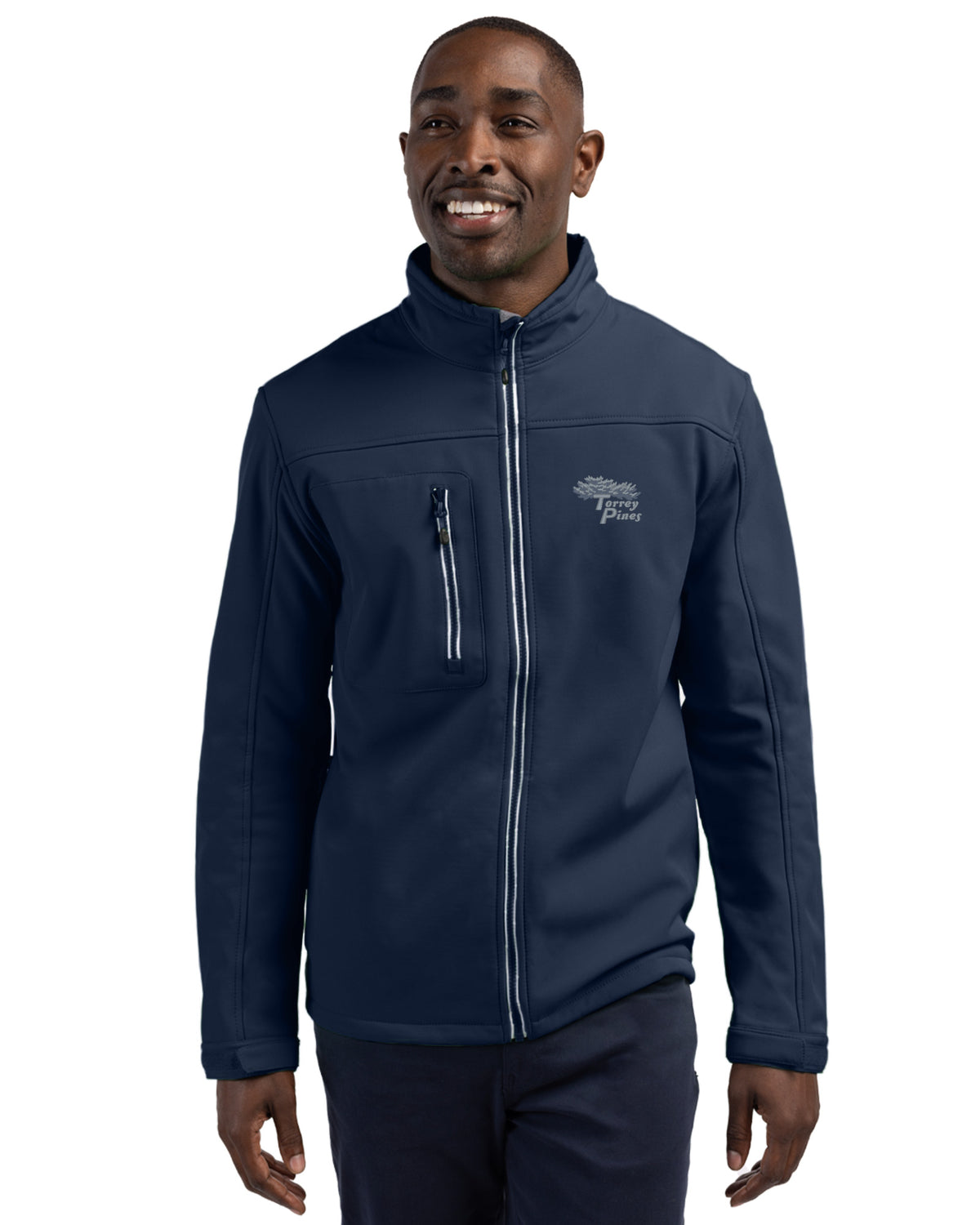 Torrey Pines Clique Telemark Recycled Stretch Softshell Mens Full Zip Jacket