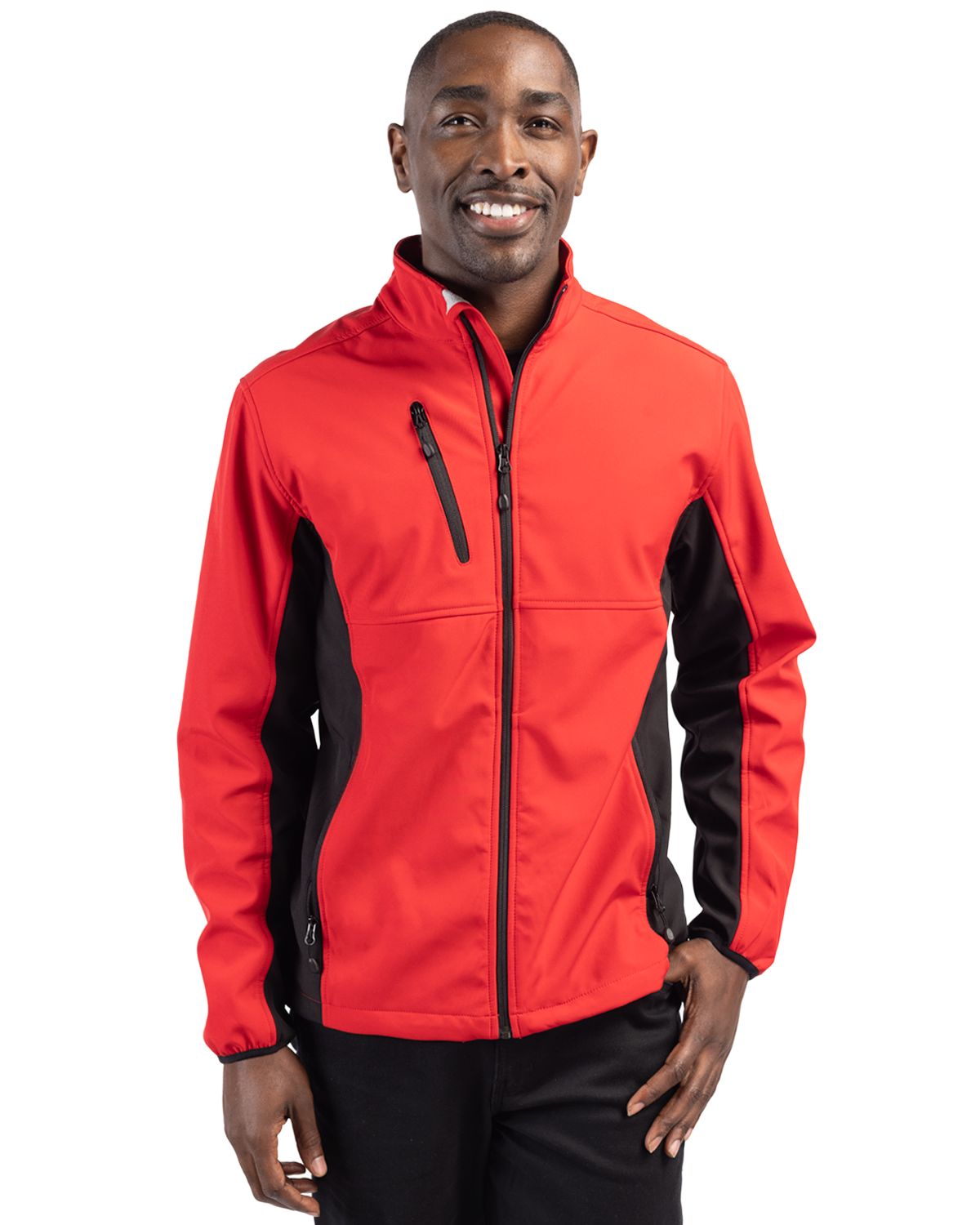 Clique Narvik Recycled Colorblock Stretch Softshell Mens Full Zip Jacket