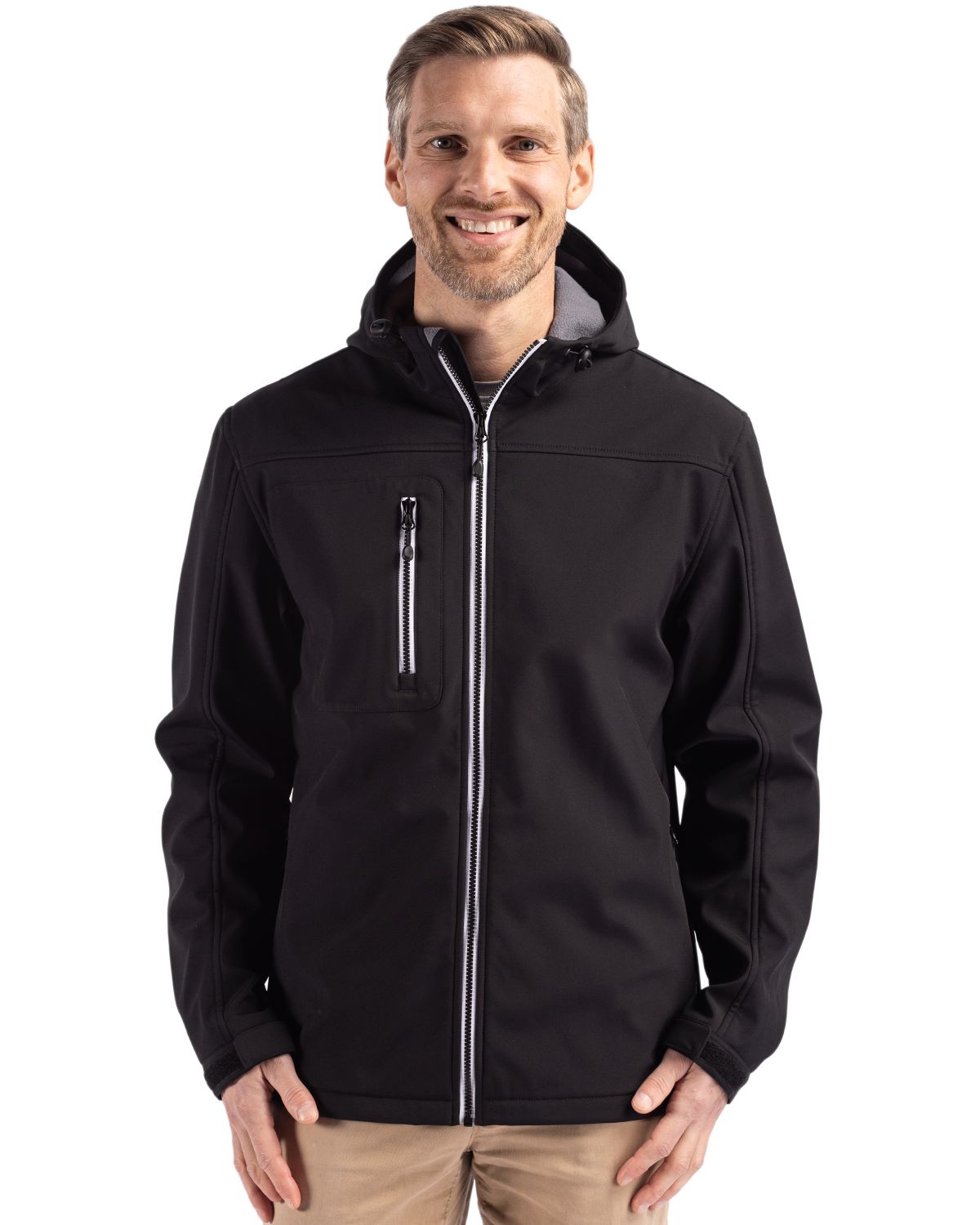 Clique Telemark Recycled Stretch Softshell Mens Full Zip Hooded Jacket