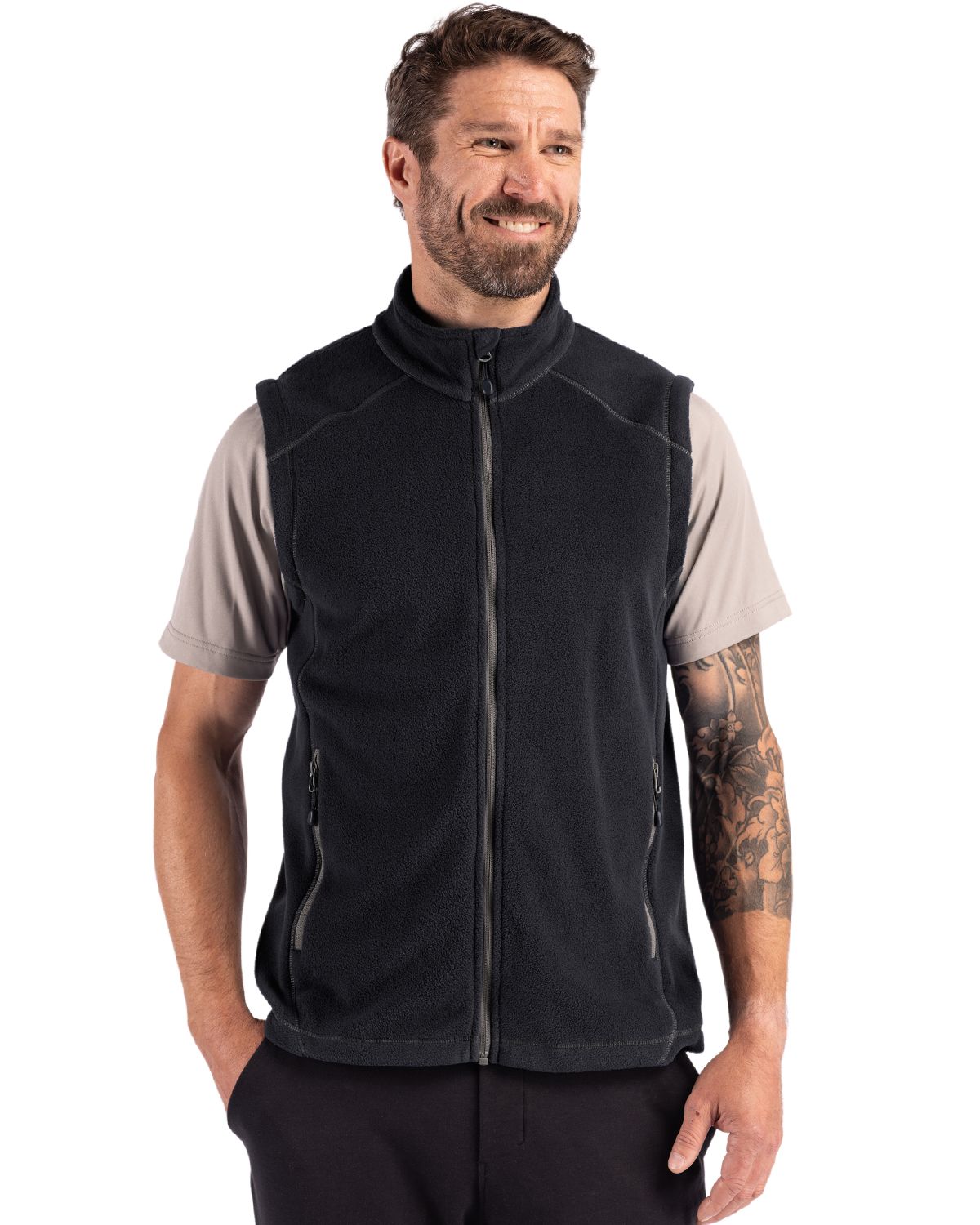 Clique Powder Recycled Fleece Mens Full Zip Vest