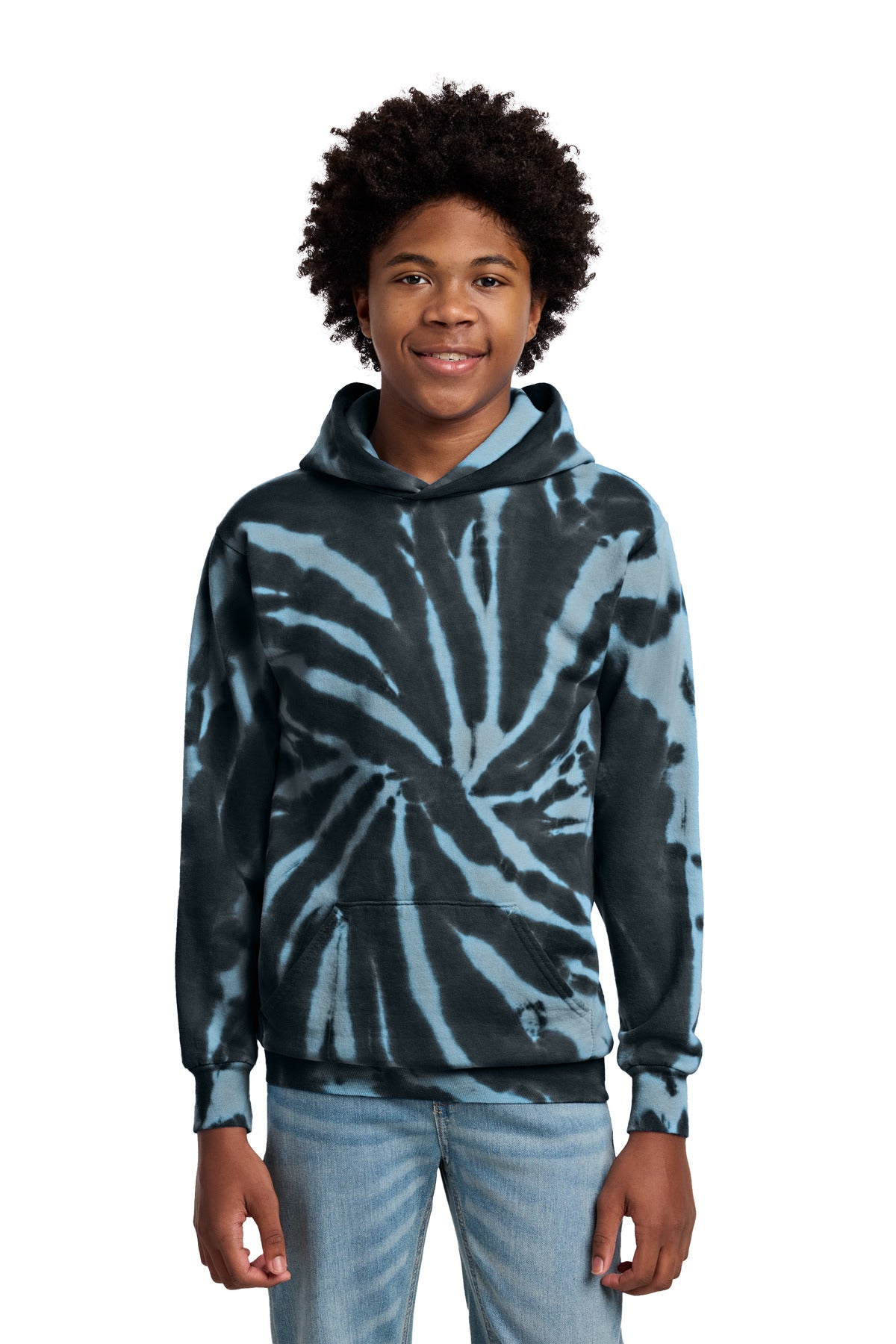 Port & Co ™  Youth Tie-Dye Pullover Hooded Sweatshirt. PC146Y
