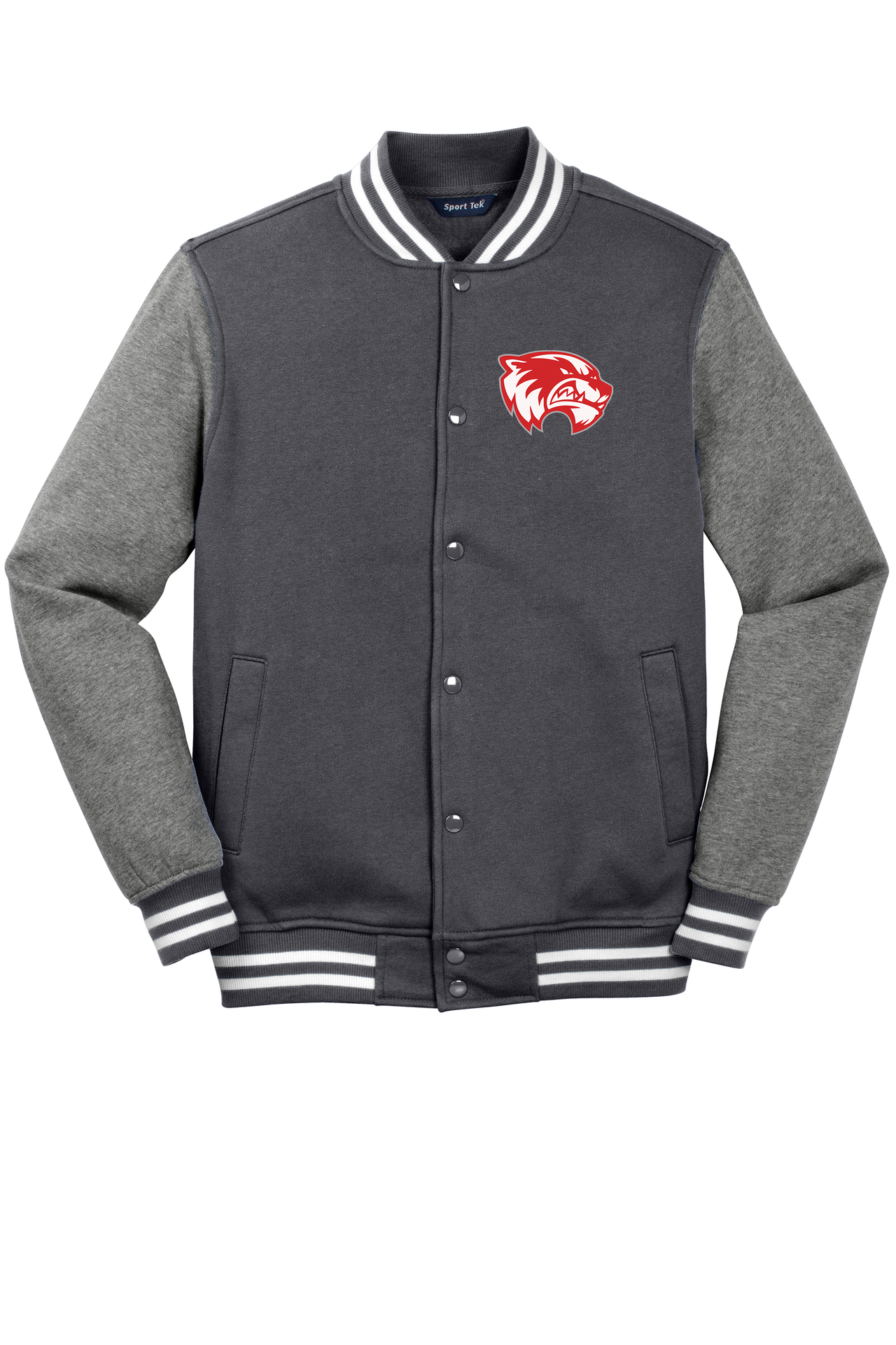 Sport-Tek® Fleece Letterman Jacket w/Wolv Head. ST270