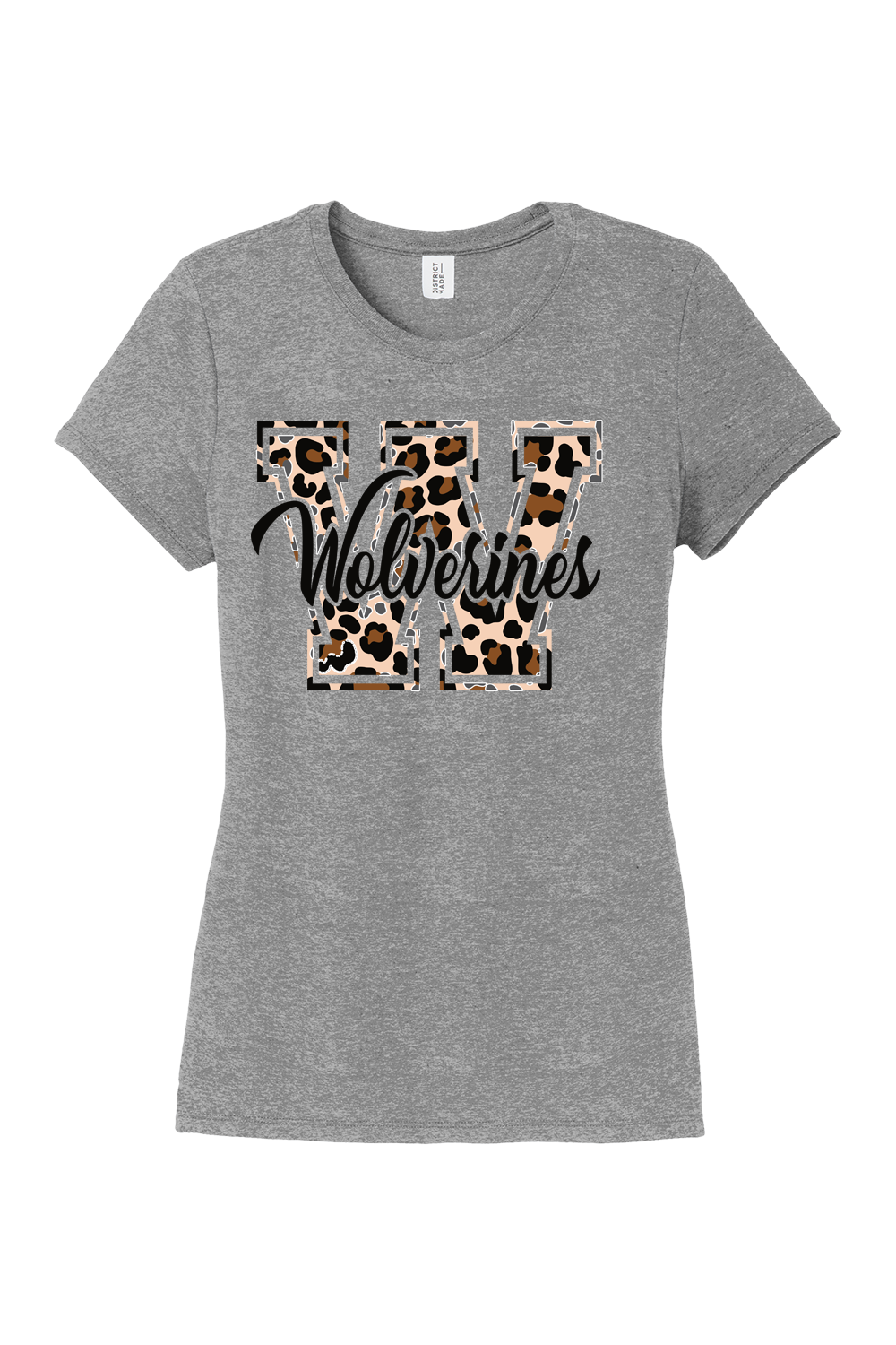 Leopard Print Wolv District ® Women's Perfect Tri® Tee. DM130L