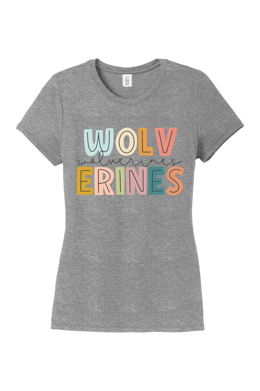 Colorful Wolverines District ® Women's Perfect Tri® Tee. DM130L