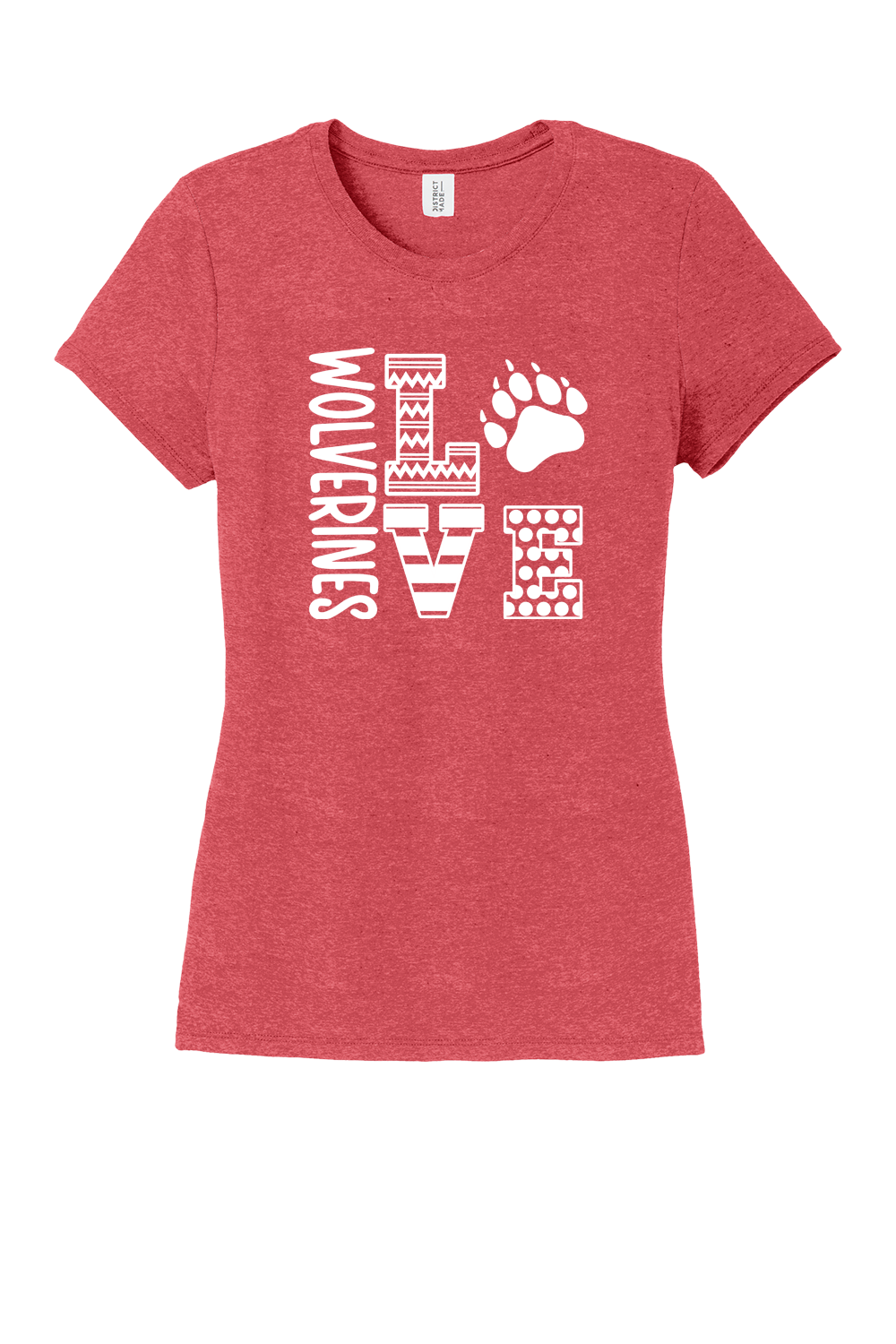 Love Wolverines District ® Ladies Perfect Tri®Tee. DM130L