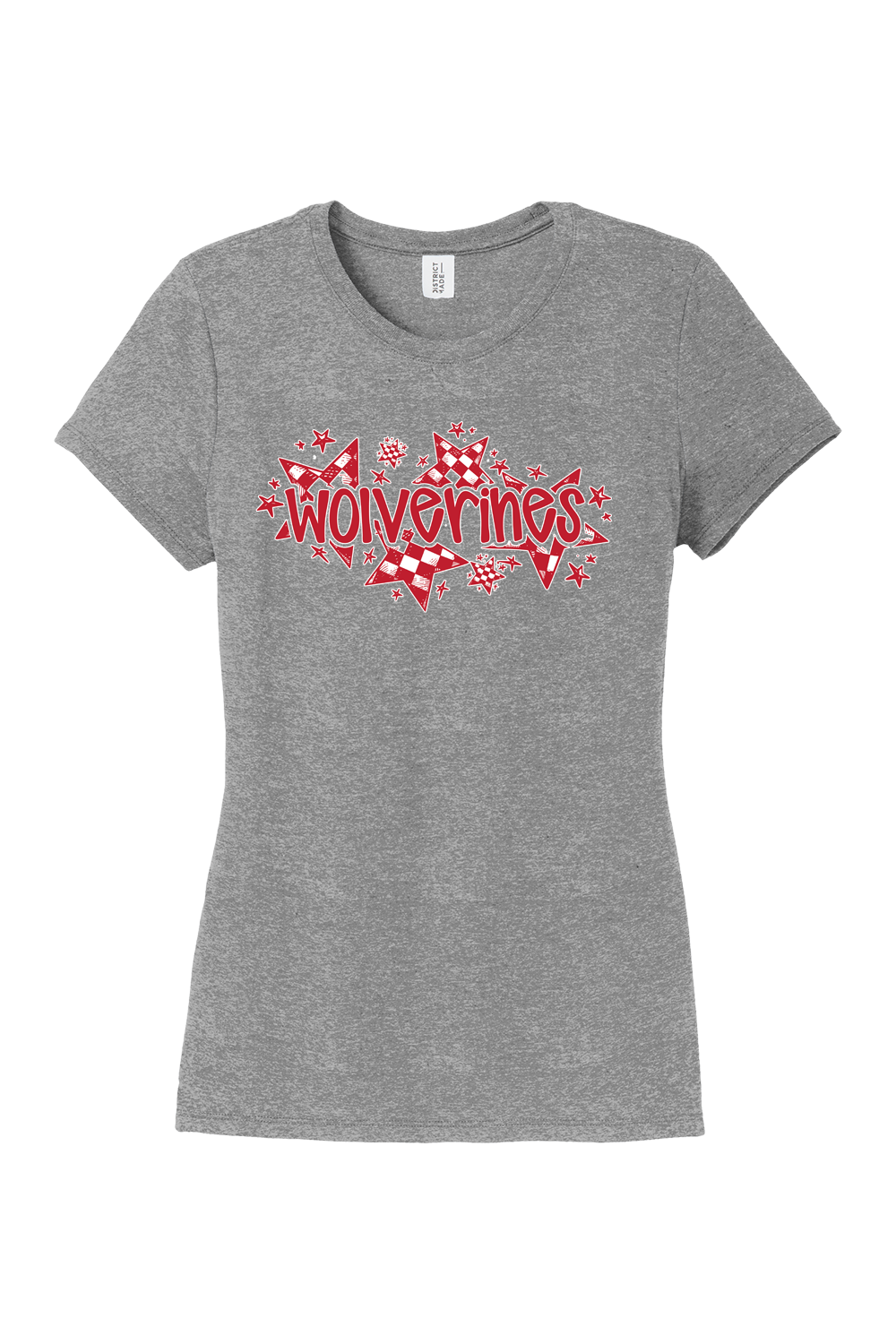 Checkered Star District ® Women's Perfect Tri® Tee. DM130L