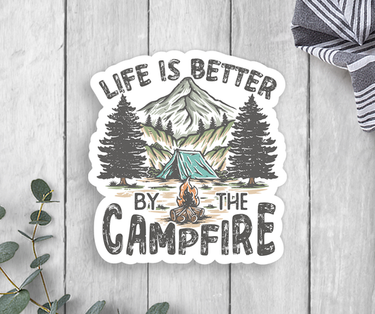 Life Is Better By The Campfire Vinyl Sticker