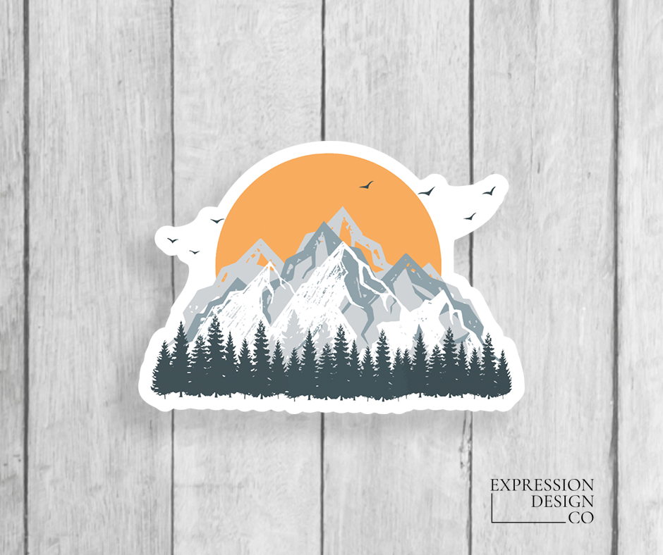 Mountains Vinyl Sticker