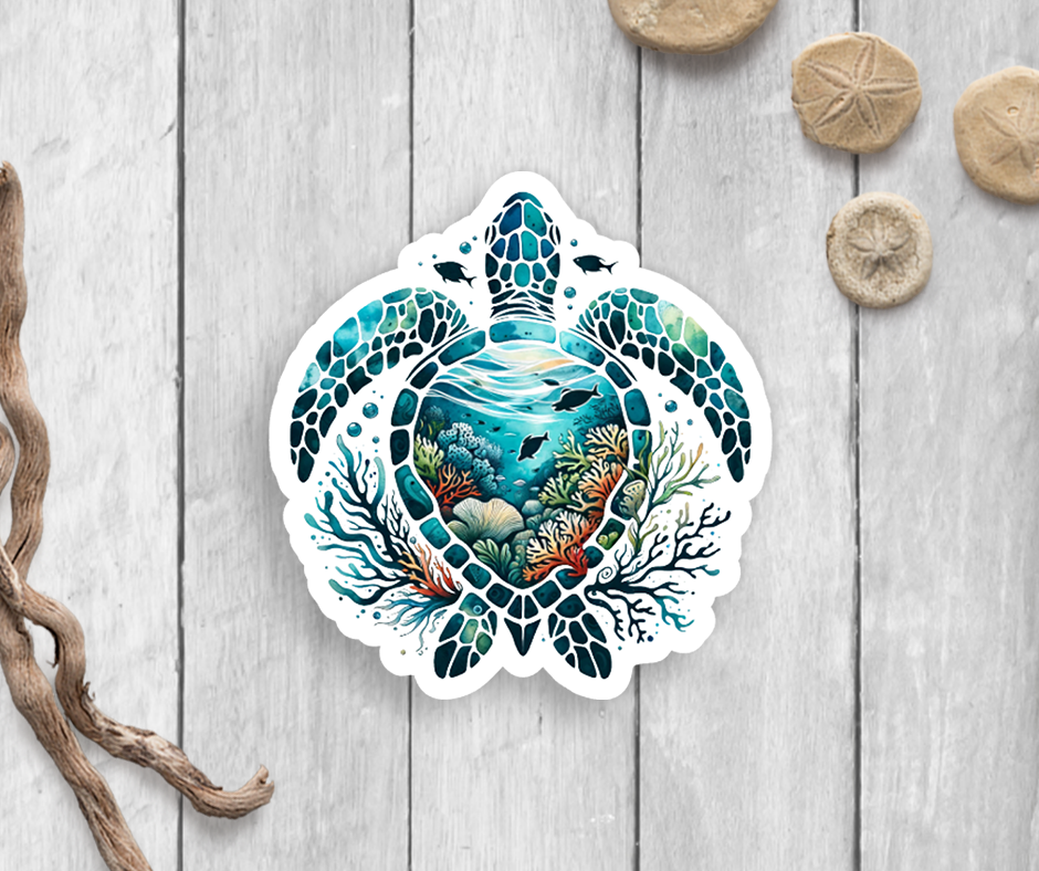 Sea Turtle Vinyl Sticker